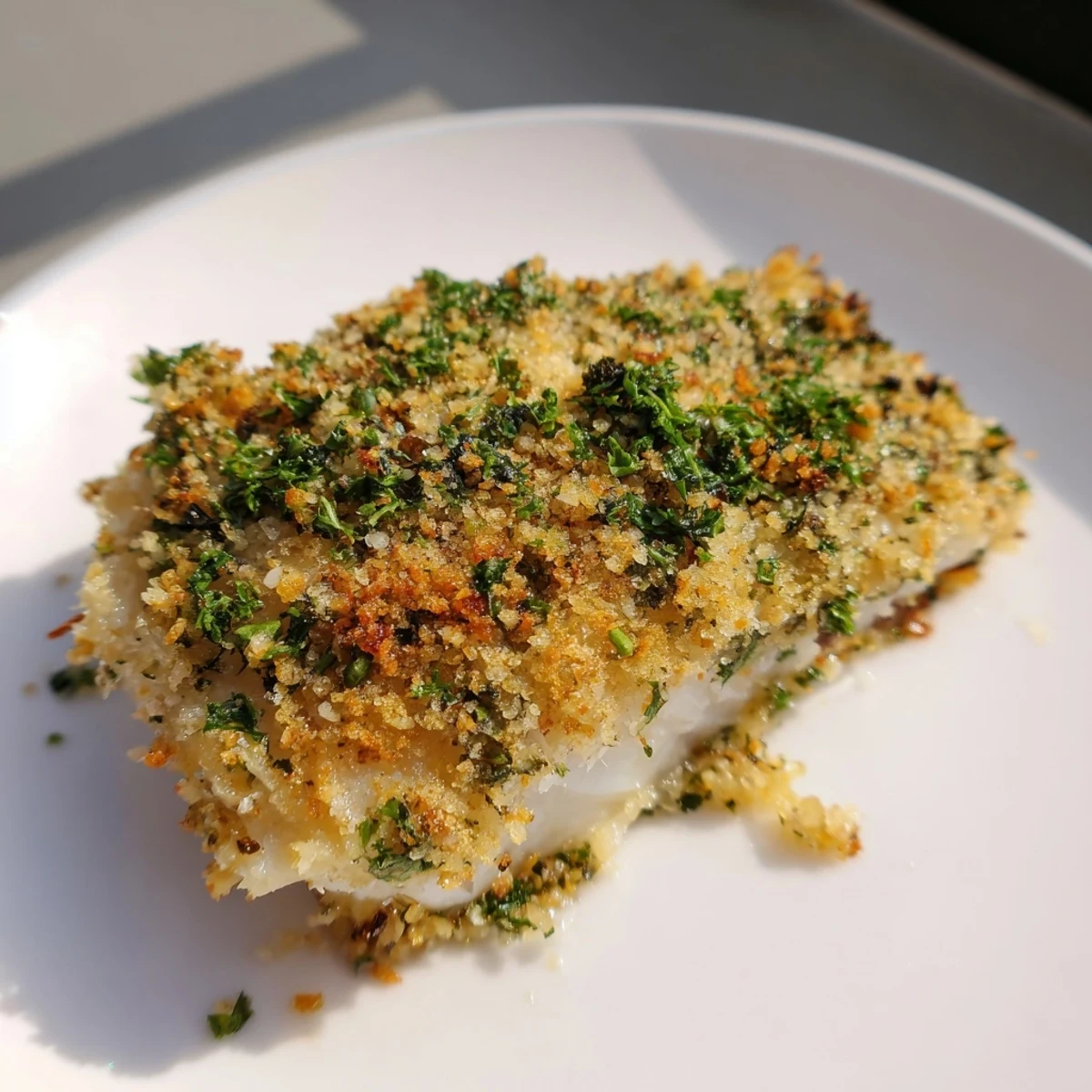 Golden, crispy breadcrumb crust atop flaky, baked cod, a delightful and easy weeknight dinner.