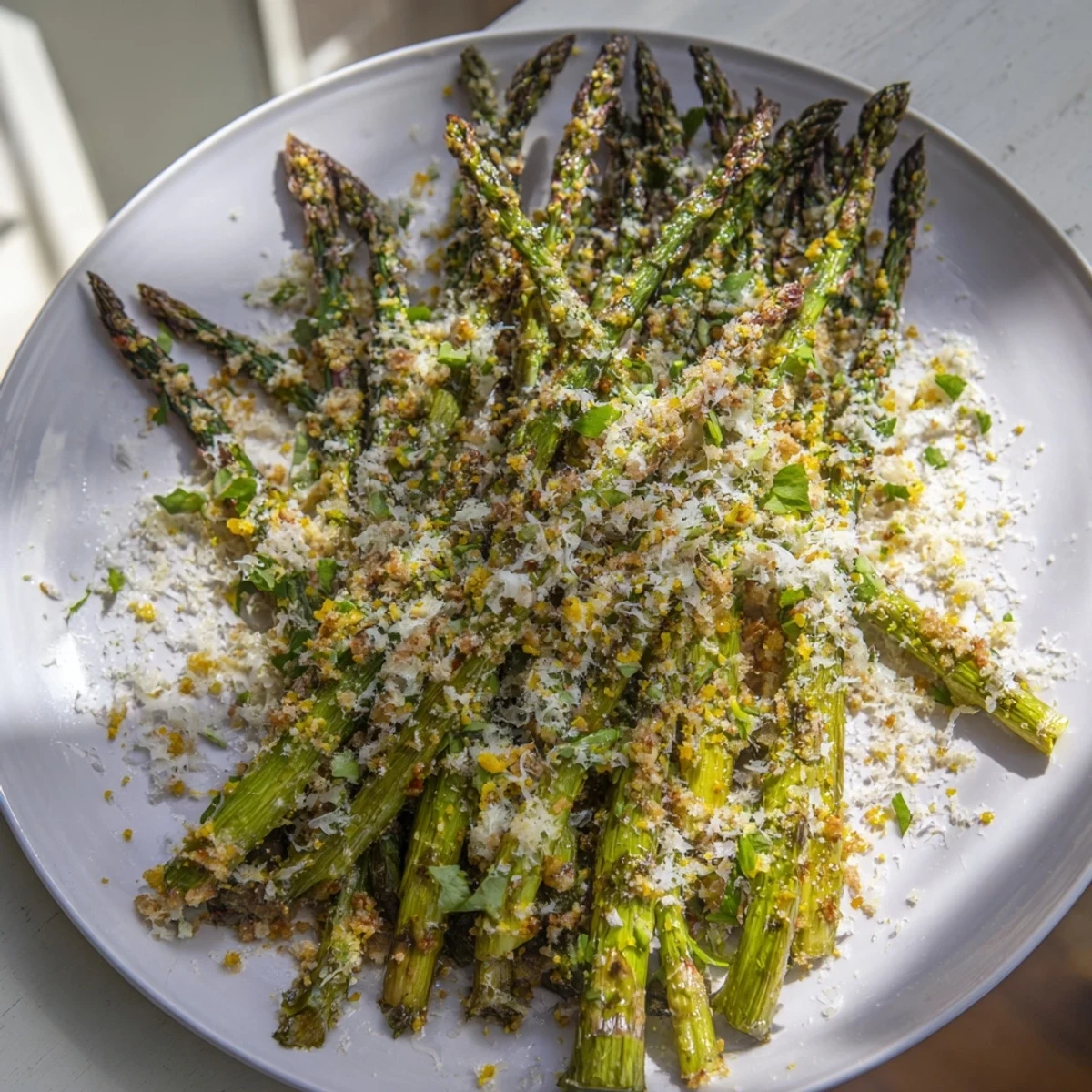 Lemon Garlic Roasted Asparagus