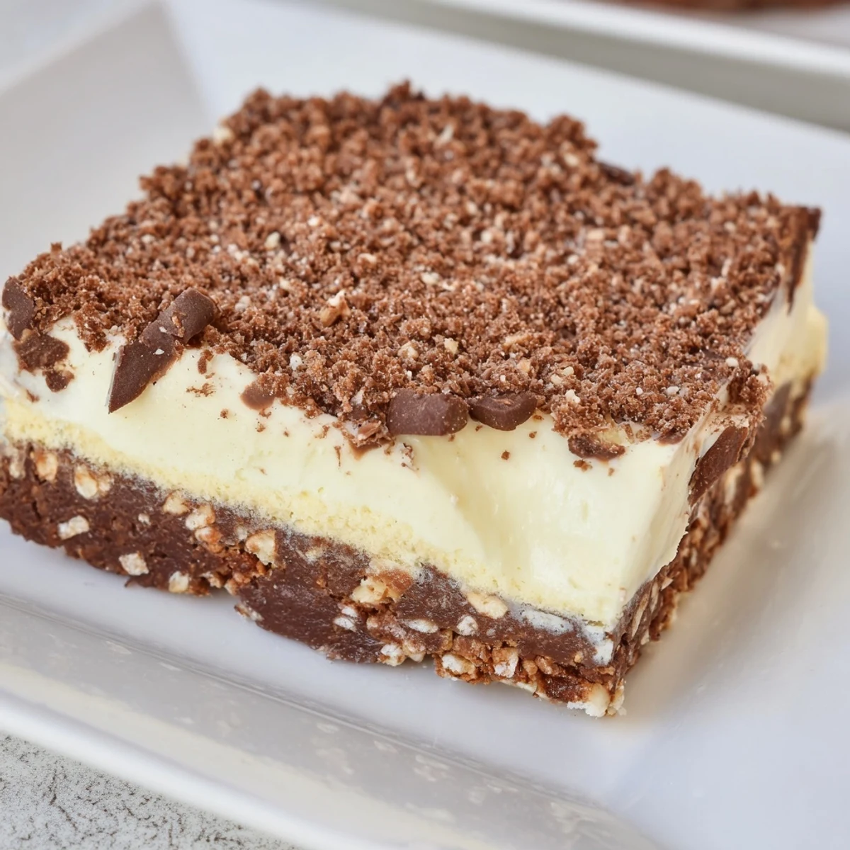 Enjoy a cool, refreshing bite of Peppermint Crisp Bar, a simple no-bake dessert recipe.