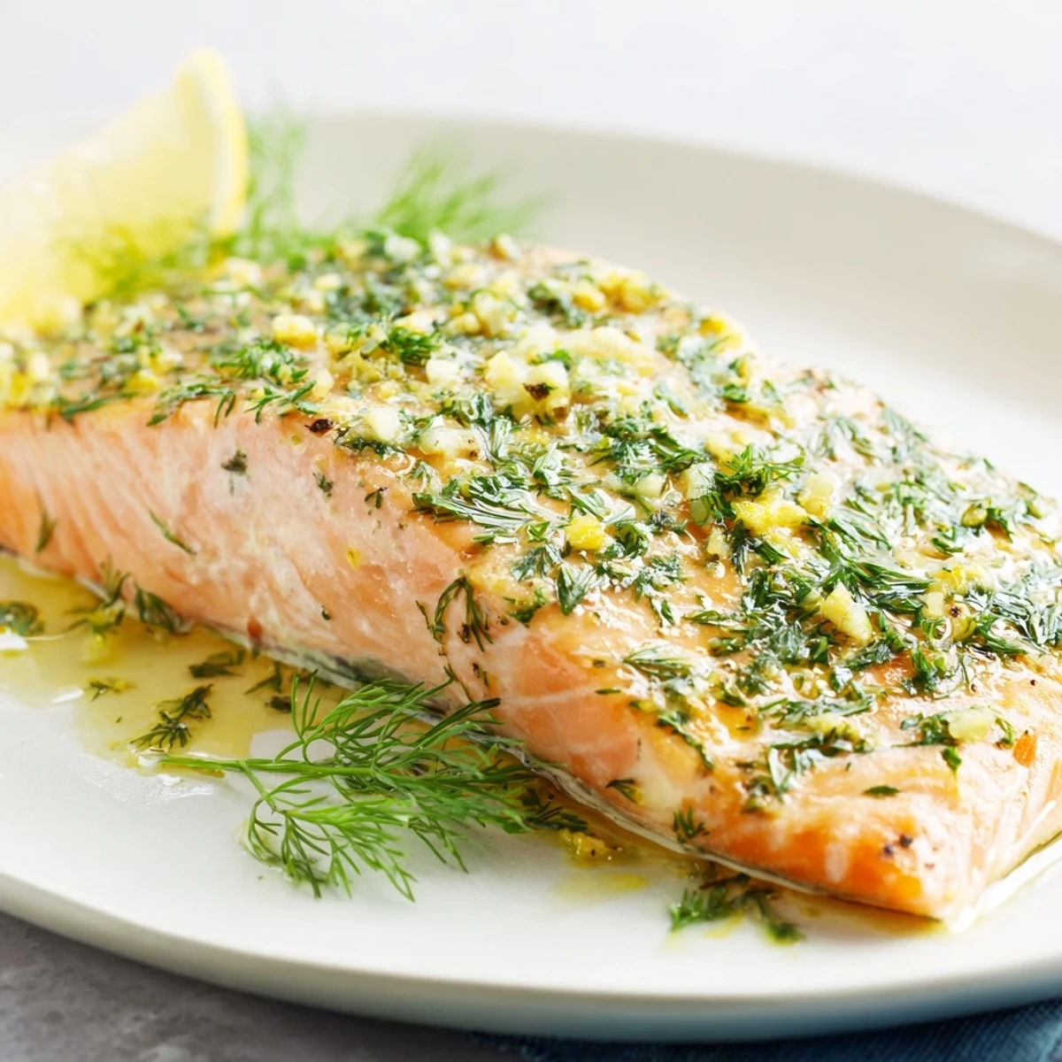 Salmon with dill and lemon