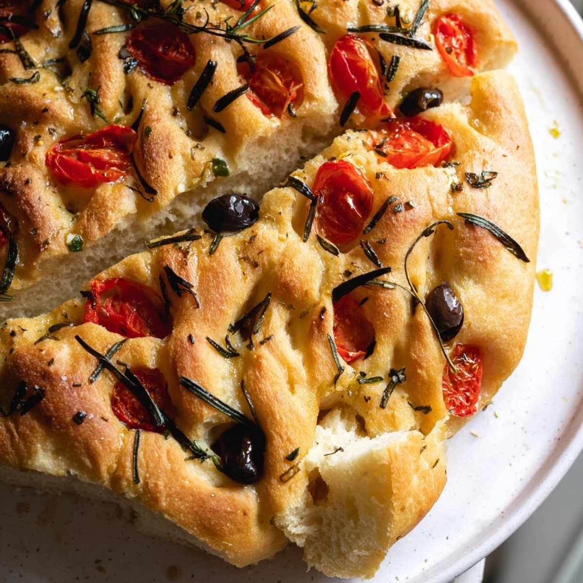 Focaccia Bread Olive Rosemary