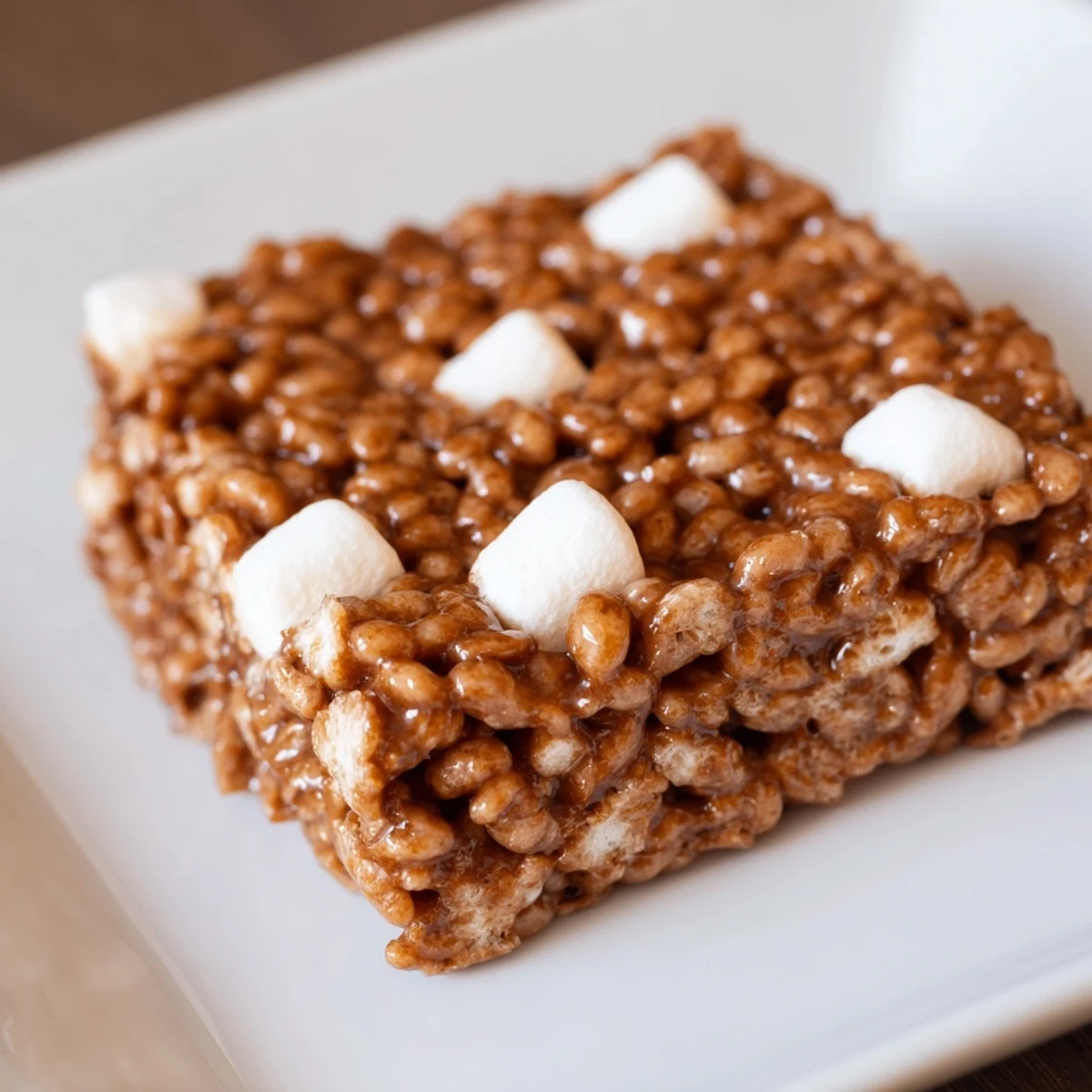 Golden, gooey squares of classic Crispy Rice Treats, perfect for a sweet treat or party snack.
