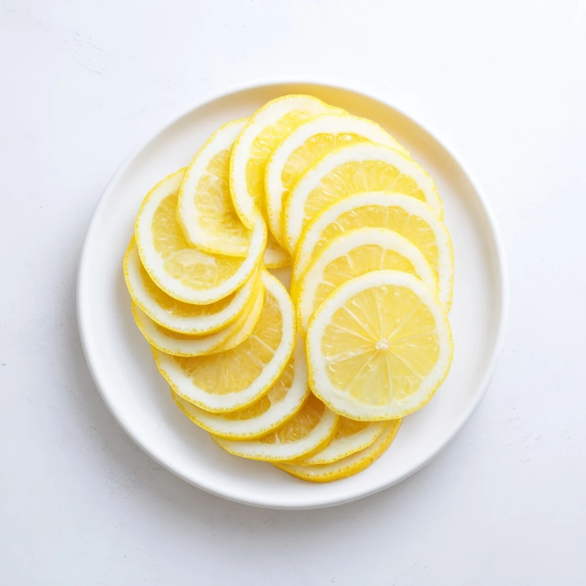 A close-up of vibrant, bright sliced lemon, perfect for adding zest to summer cocktails.