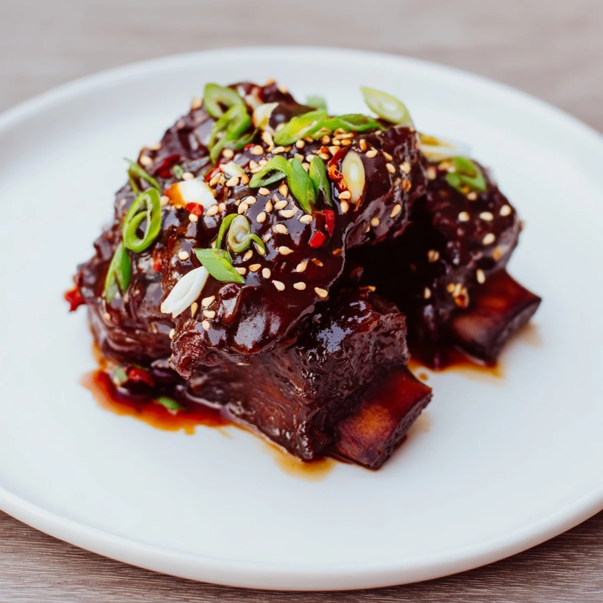 Tender sticky beef ribs