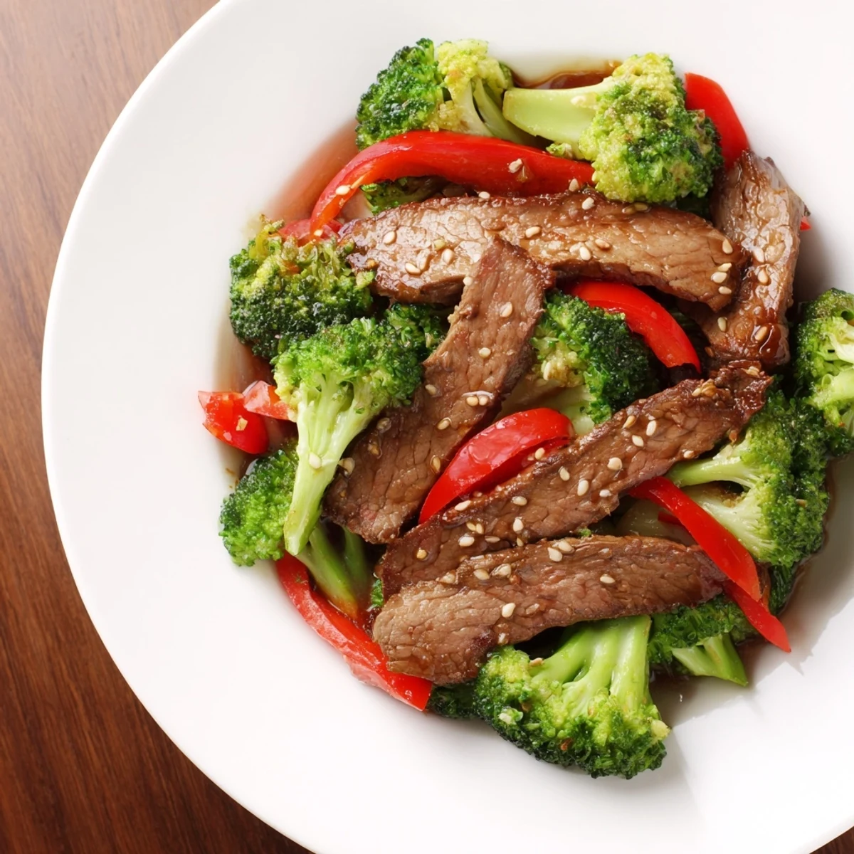 Savory Beef and Broccoli Stir Fry, the classic Chinese-American dish with glistening garlic sauce.