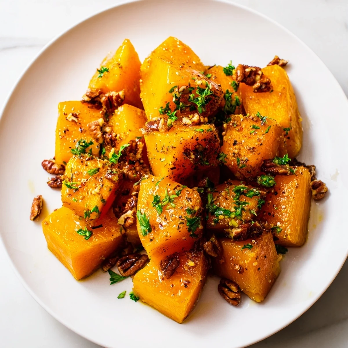 Warm spices coat the tender Roasted Butternut Squash, a simple yet flavorful dish for your table.