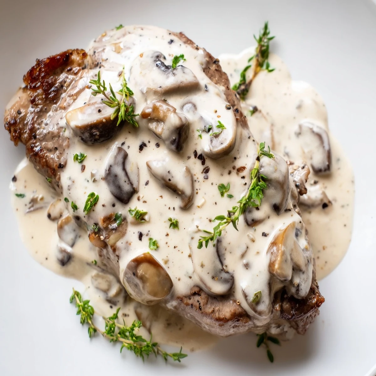 Creamy Mushroom Sauce Steak
