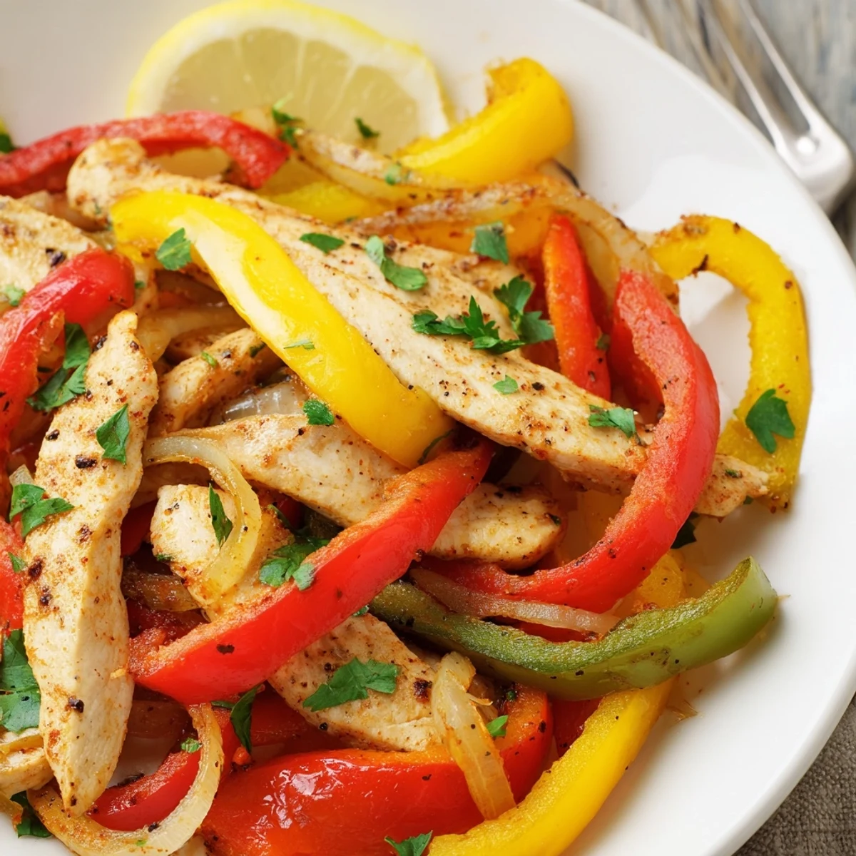 Turkey Skillet Peppers Dish