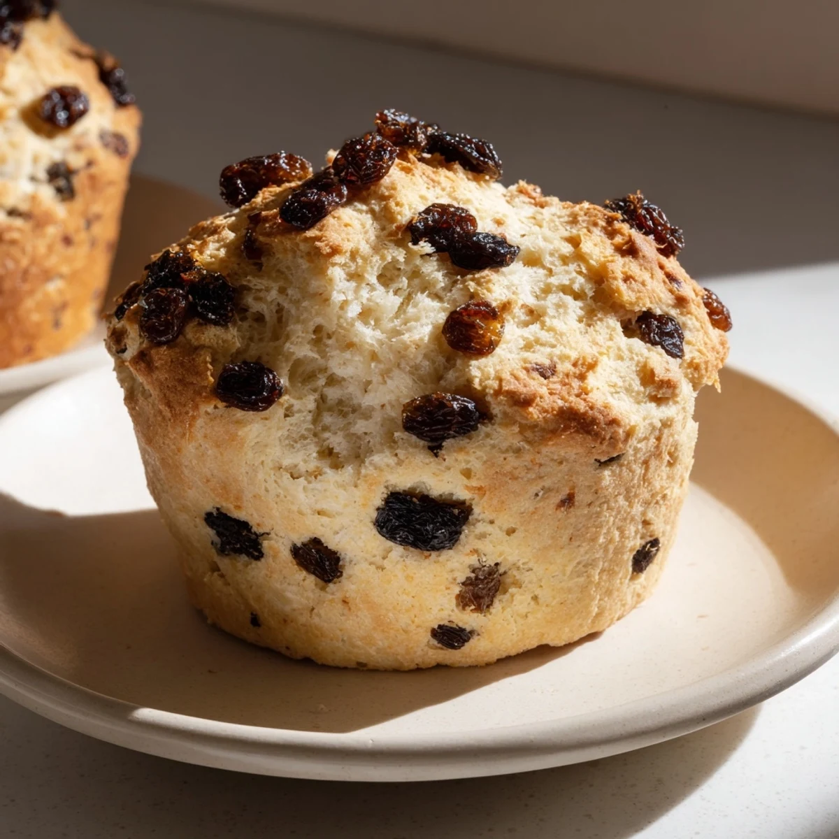 Freshly baked Irish Soda Bread Muffins with Currants featuring a tender crumb, plump dried fruit, and optional caraway seeds.