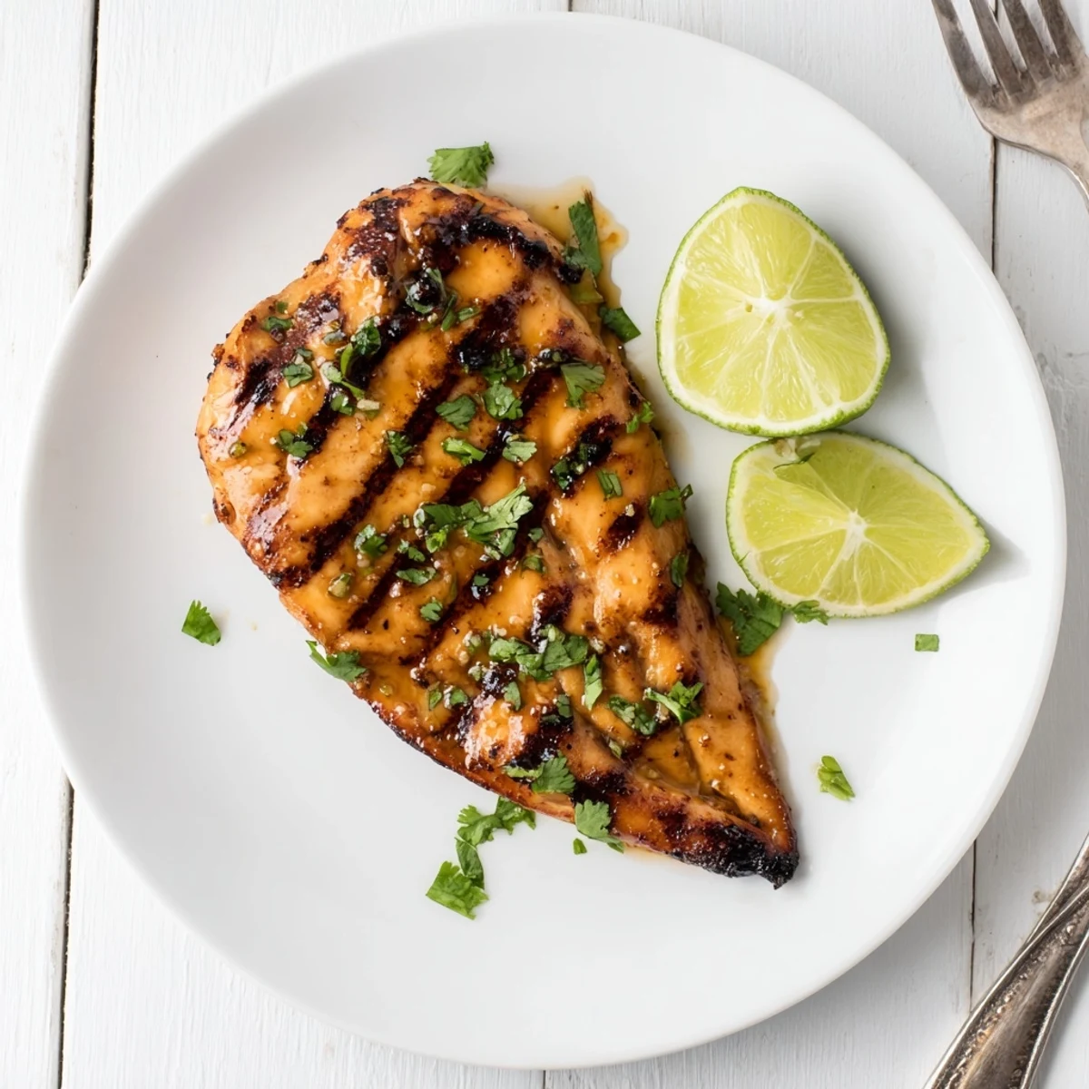 Tender grilled chicken breast brushed with zesty lime marinade and grilled to perfection