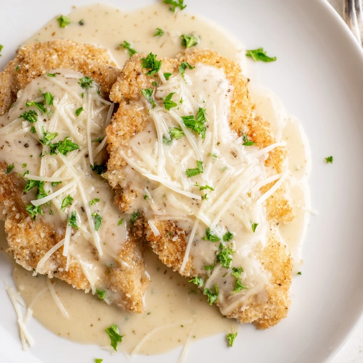 Warm Caesar Chicken Recipe served with lemon squeeze, crisp roasted vegetables nearby