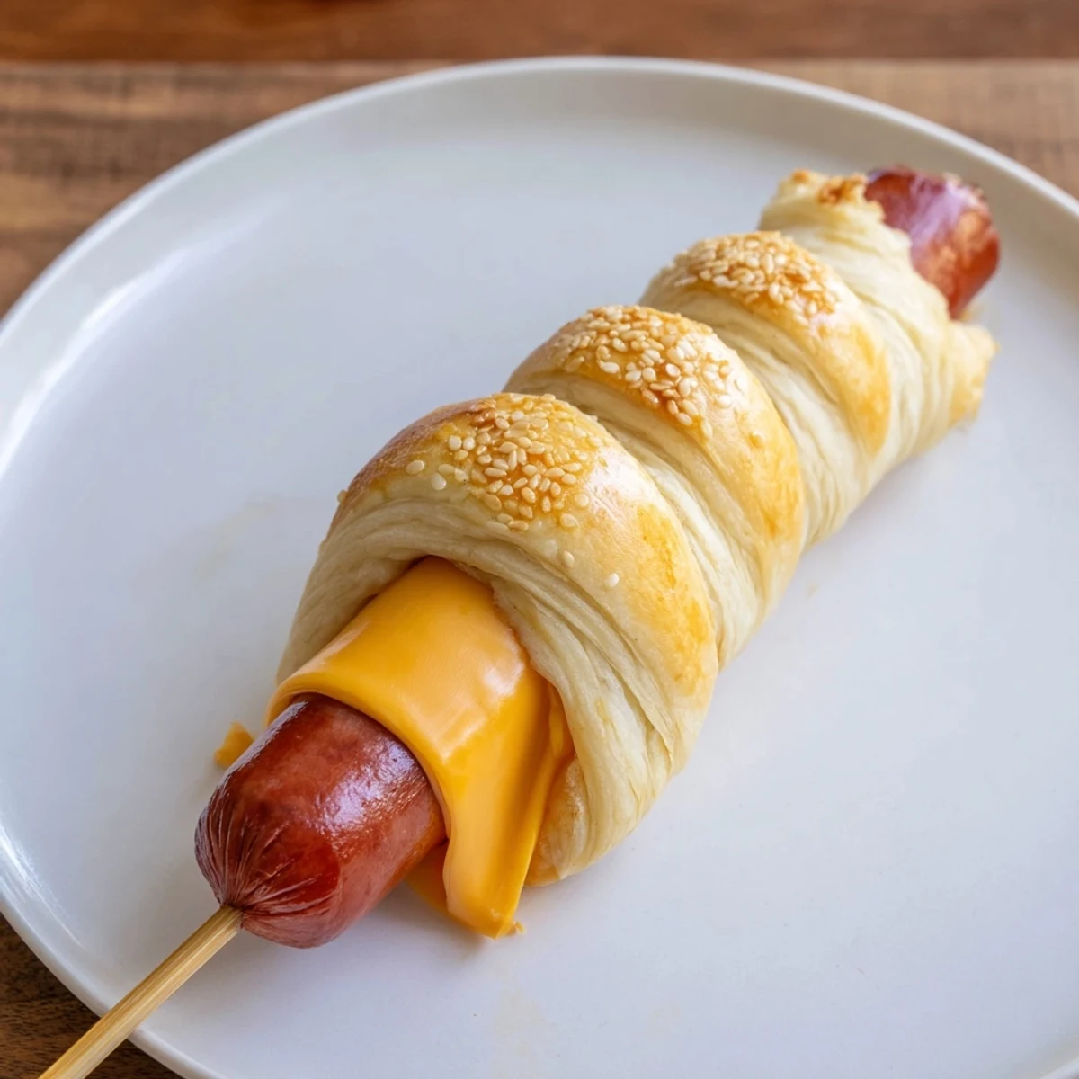 Cheesy Firecracker Hot Dogs, oven-baked until golden, perfect for backyard BBQs.
