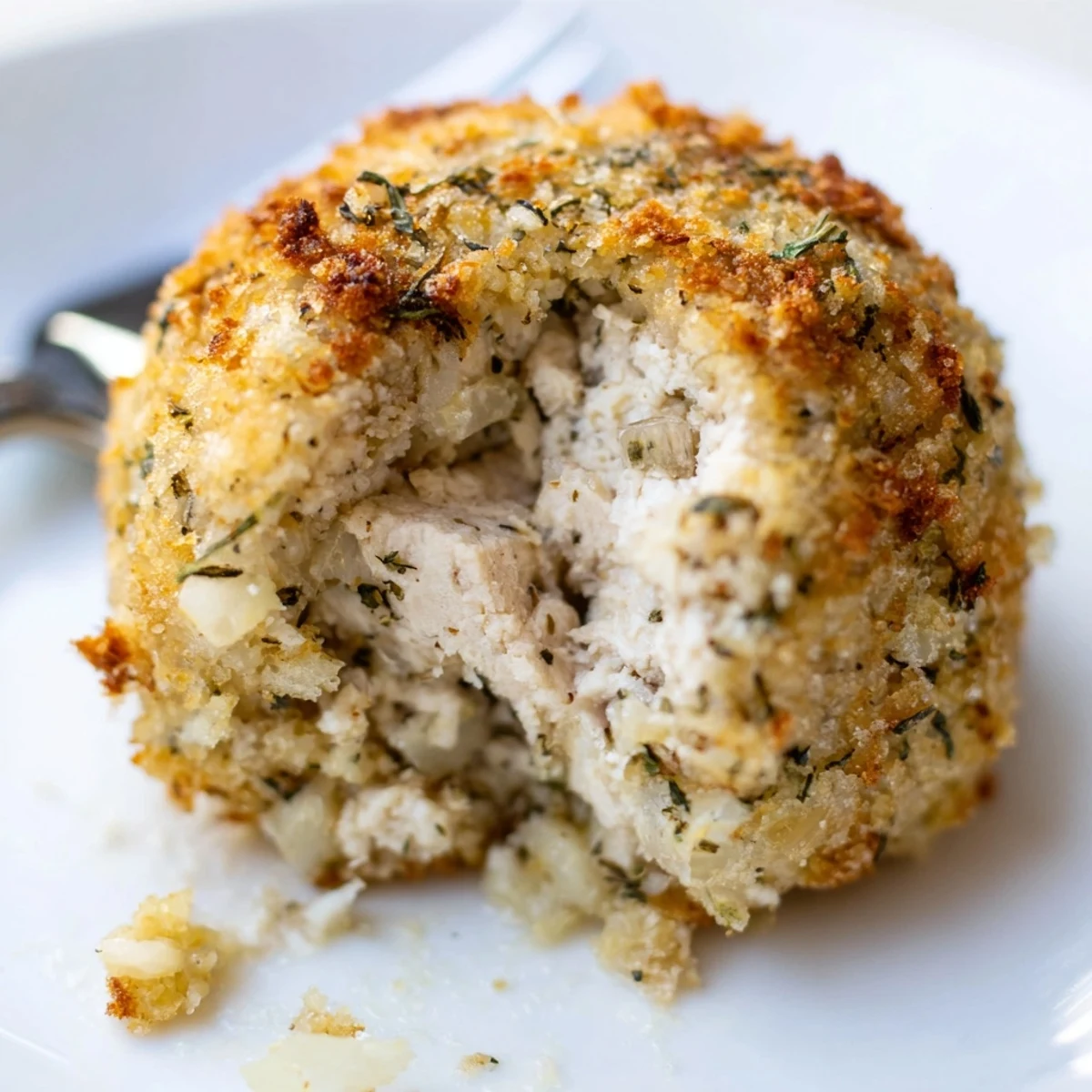 Sage Onion Chicken Balls oven-browned, juicy centers with savory sage aroma
