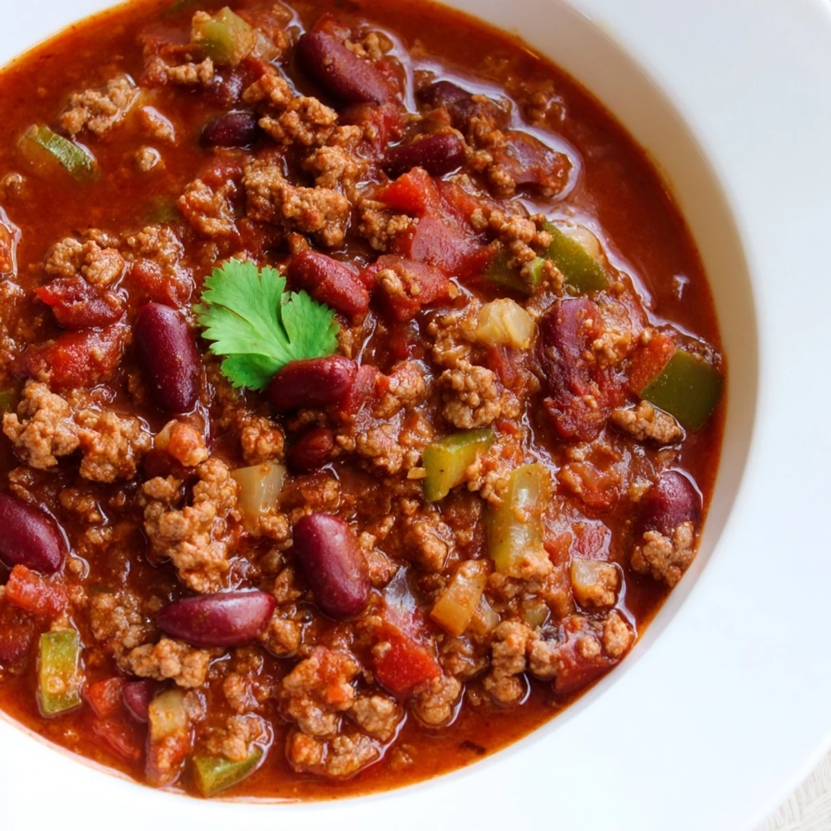 Thick diabetic chili recipe loaded with lean turkey beans and colorful bell peppers