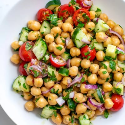 Chickpea Cucumber Salad