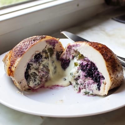 Blackberry Jalapeno Stuffed Chicken